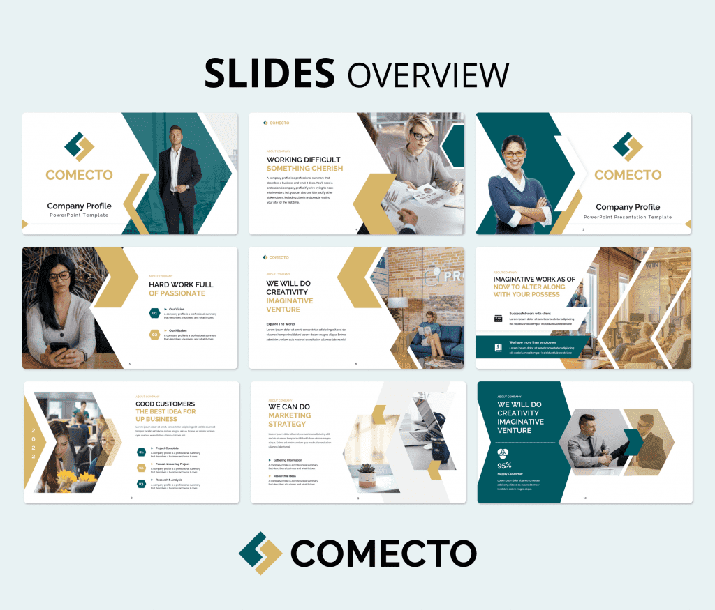 Comecto - Company Profile PowerPoint Presentation Template