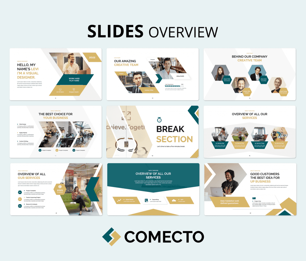 Comecto - Company Profile PowerPoint Presentation Template