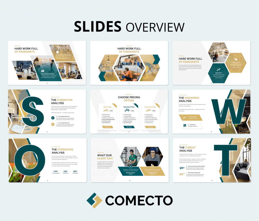 Comecto - Company Profile PowerPoint Presentation Template