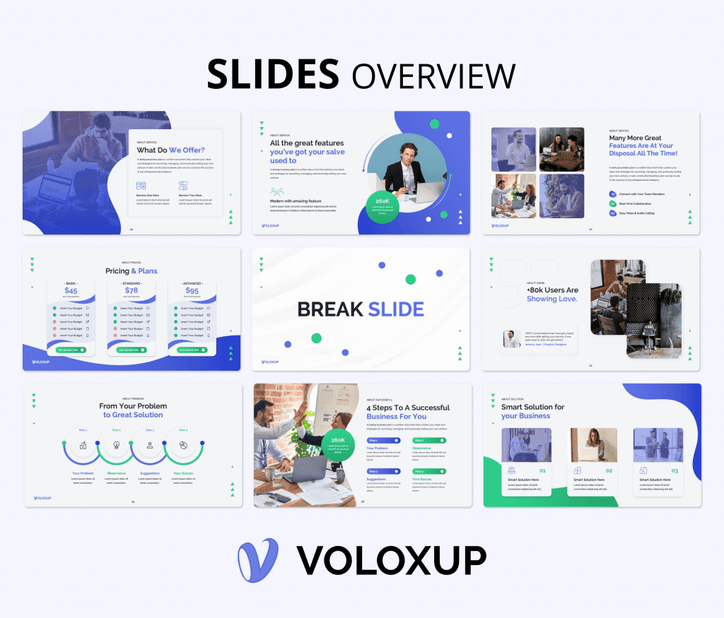 Voloxup - Startup Business Plan PowerPoint Presentation Template