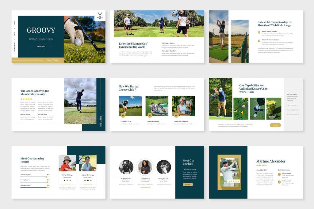 Groovy – Golf Club Google Slides Template