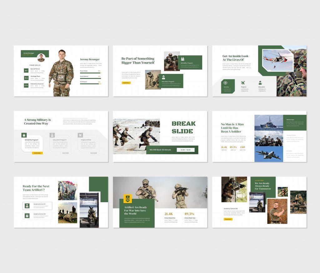 Artilleri – Military &amp; Army Google Slides Template