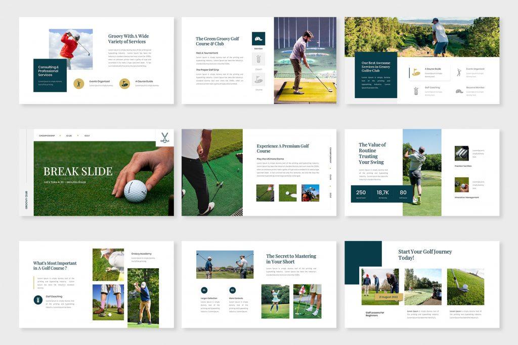 Groovy – Golf Club Google Slides Template