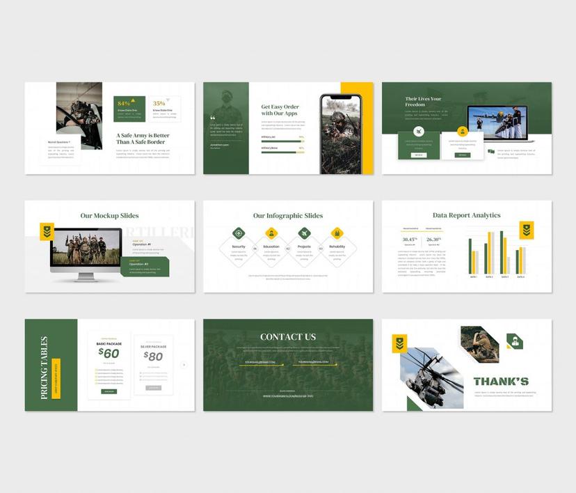 Premast | Artilleri – Military & Army Google Slides Template