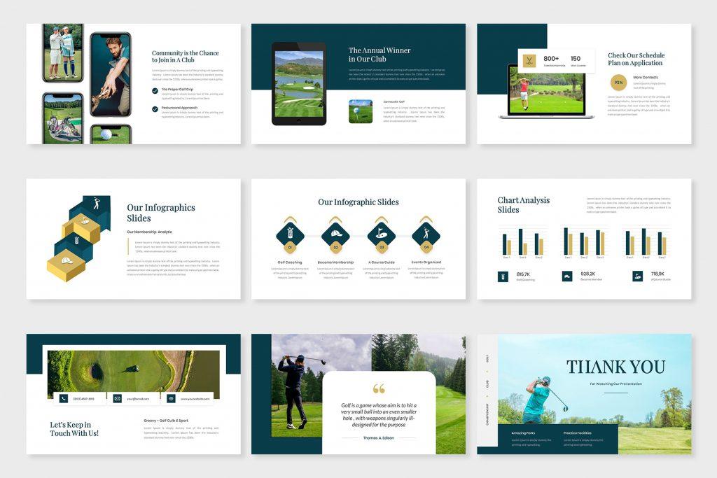 Groovy – Golf Club Google Slides Template