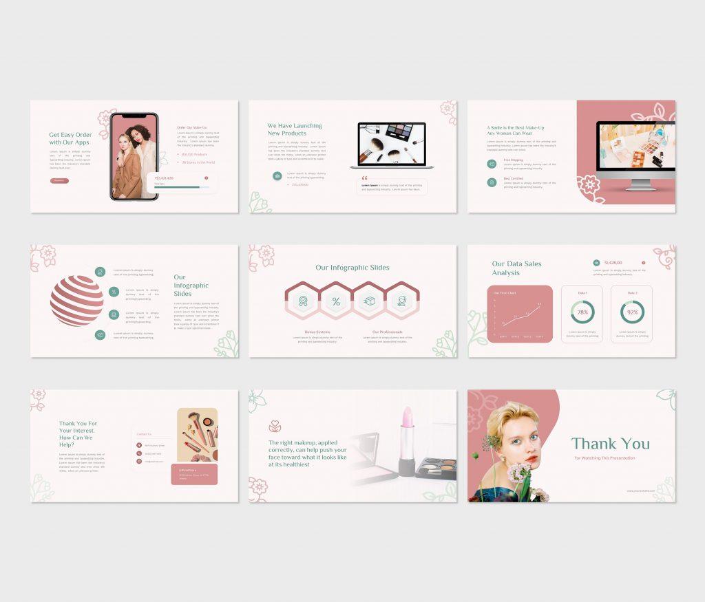 Aurora – Beauty &amp; Cosmetics Google Slides Template