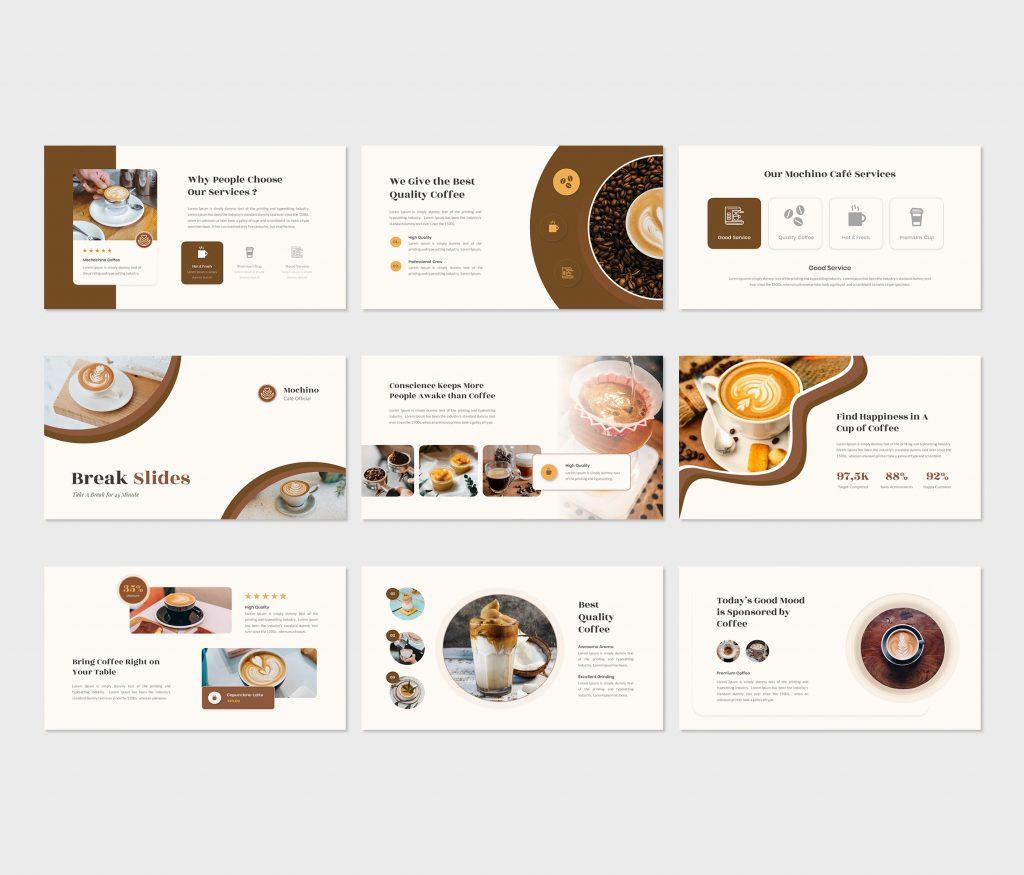 Mochino – Coffee Shop &amp; Barista Google Slides Template