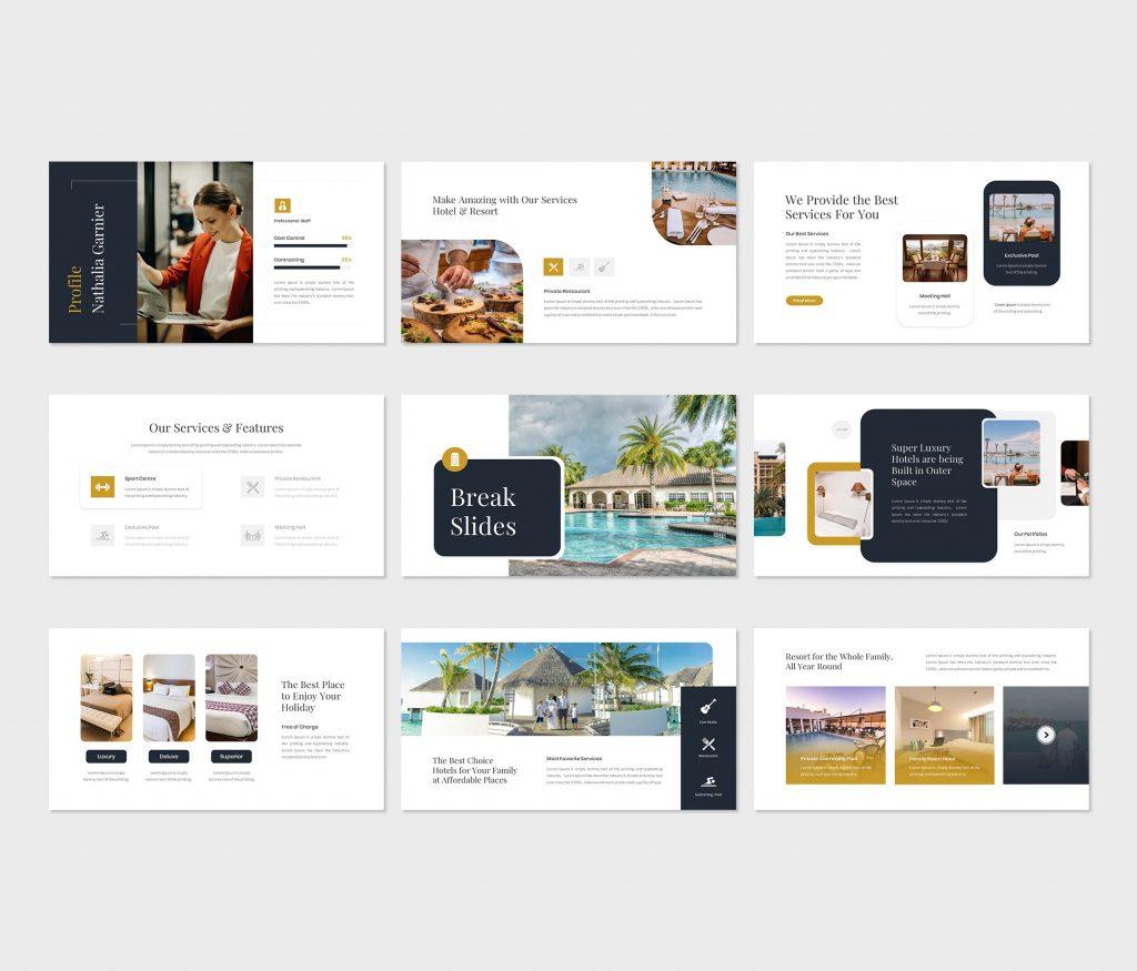 Marigold - Hotel &amp; Resort PowerPoint Template