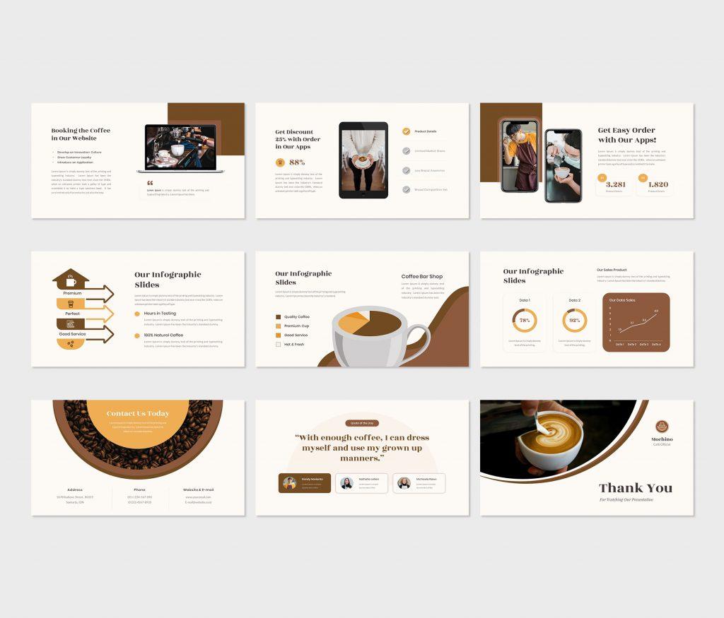 Mochino – Coffee Shop &amp; Barista Google Slides Template