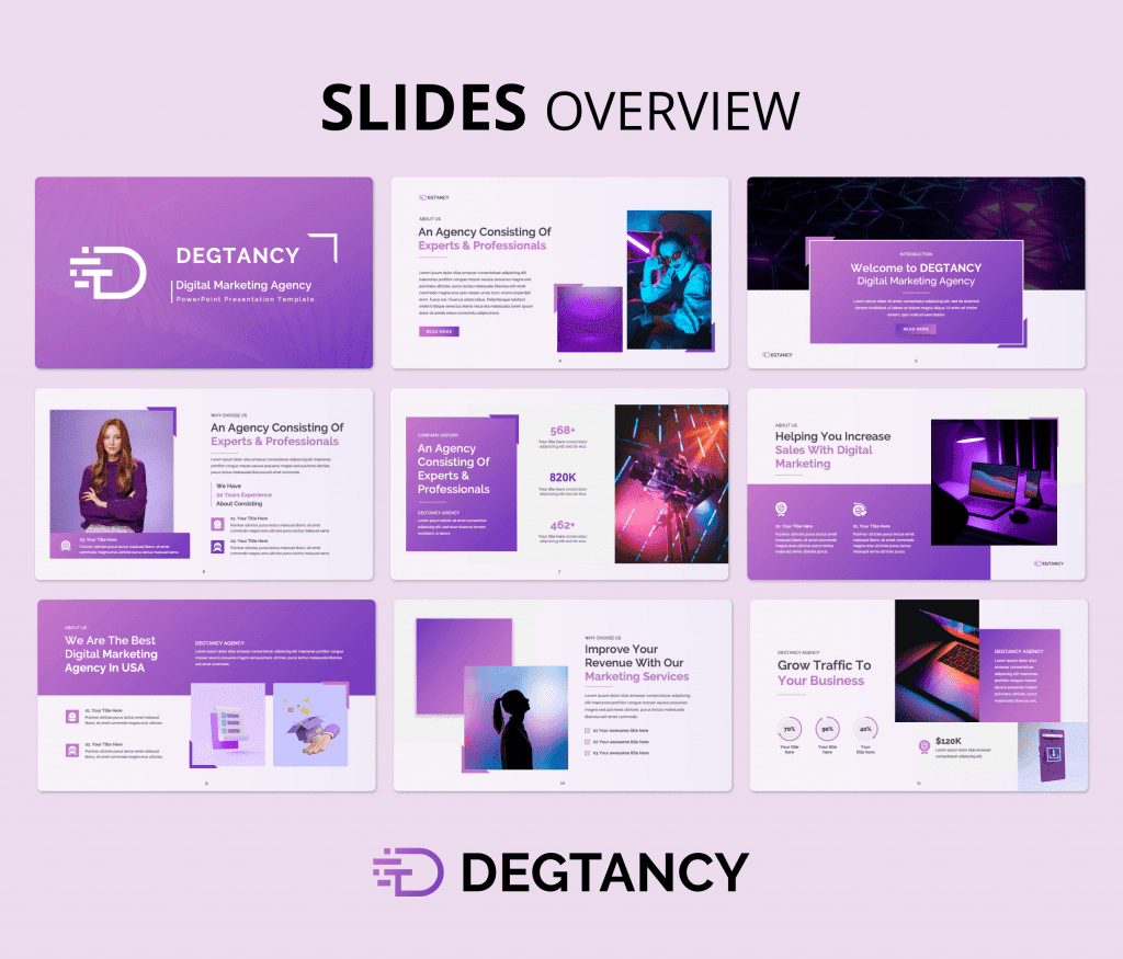 Degtancy - Digital Marketing Agency PowerPoint Presentation Template