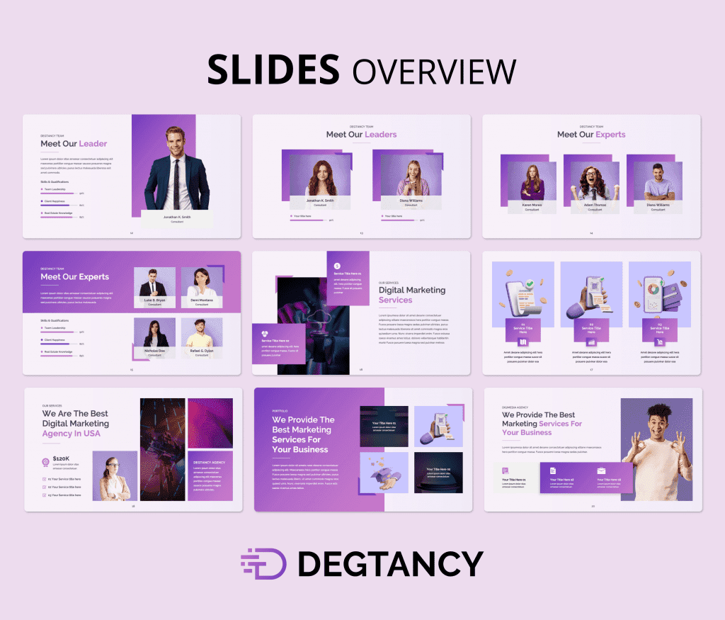 Degtancy - Digital Marketing Agency PowerPoint Presentation Template