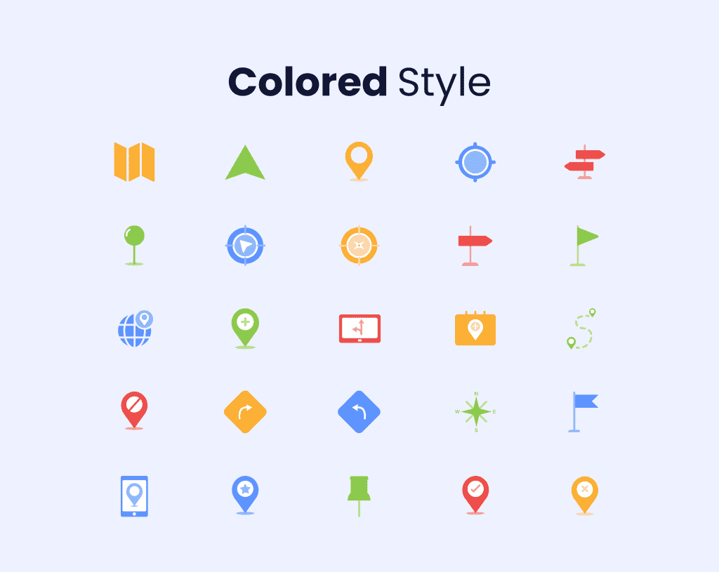 Location & Map Icon Set