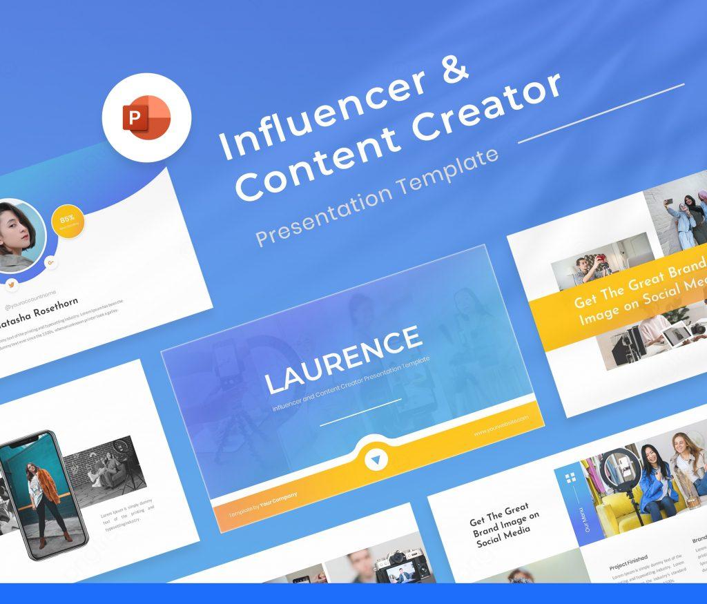 Laurence - Influencer &amp; Content Creator PowerPoint Template