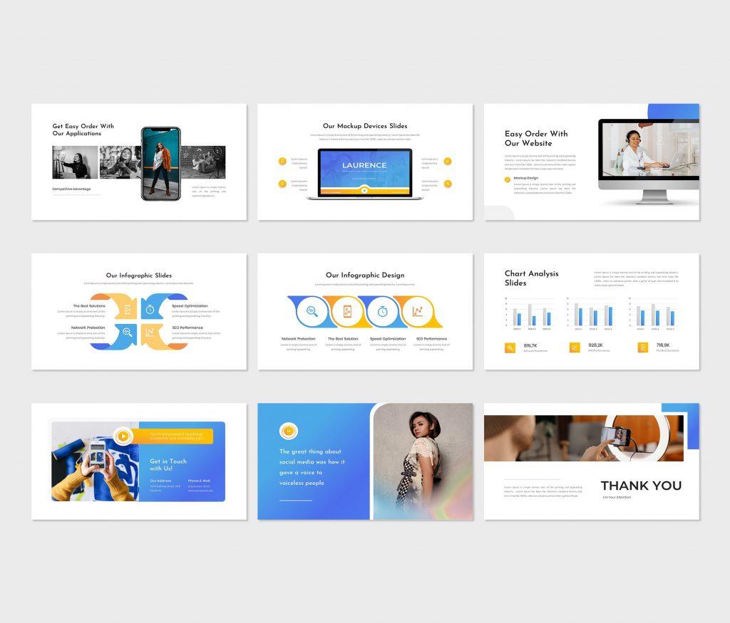 Laurence – Influencer &amp; Content Creator Google Slides Template