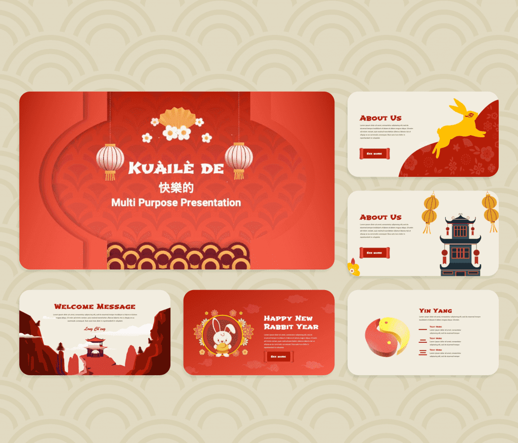 KUAILÈ DE - Multipurpose PowerPoint Presentation Template