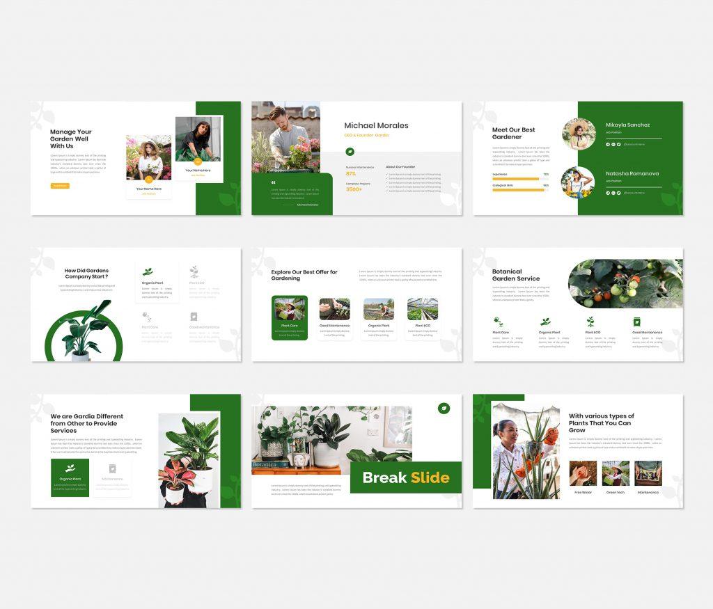 Gardia - Garden &amp; Planting  google slide Presentation Template