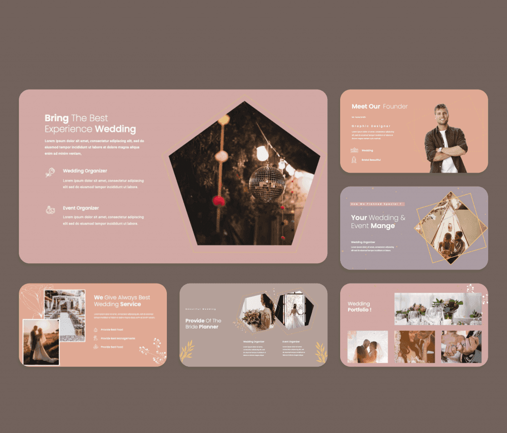 Daisy Wedding Planner PowerPoint Template Presentation