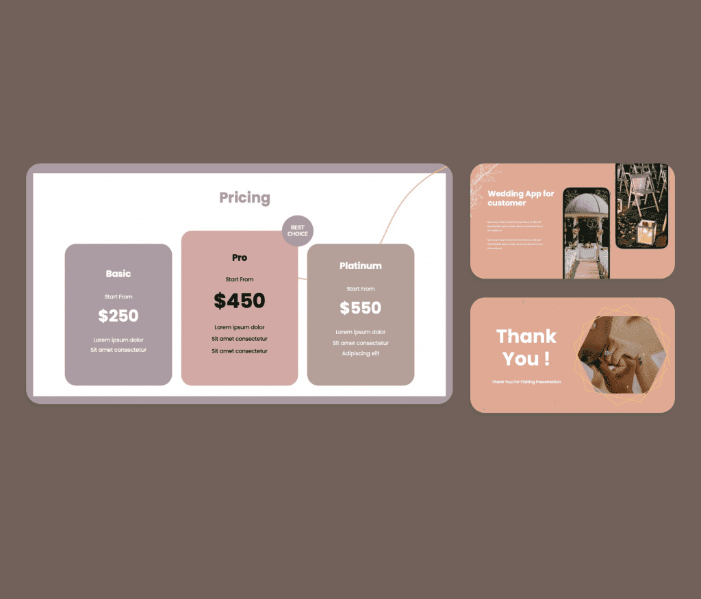 Daisy Wedding Planner PowerPoint Template Presentation