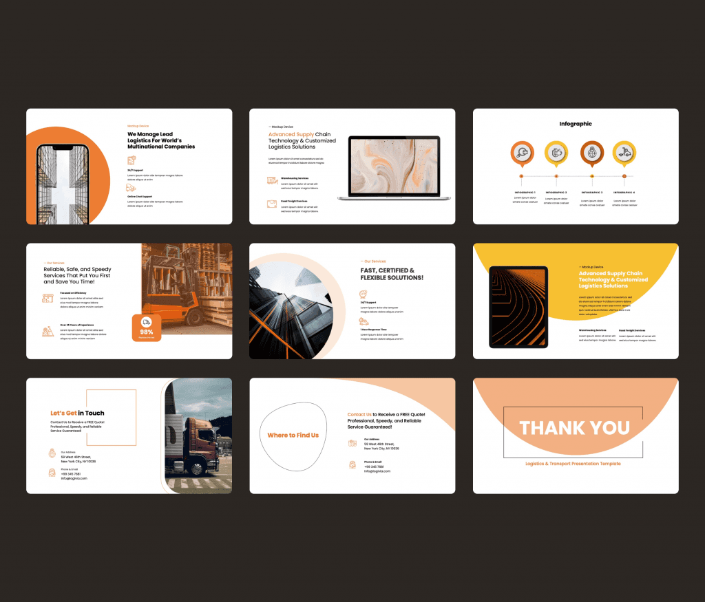 Truck-Logistics & Transport powerpoint presentation template