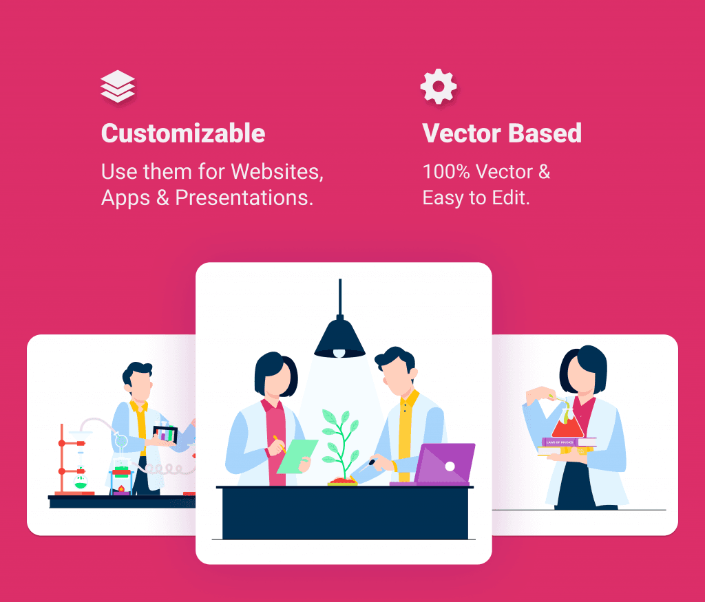 Chemistry Lab Science Education Illustrations