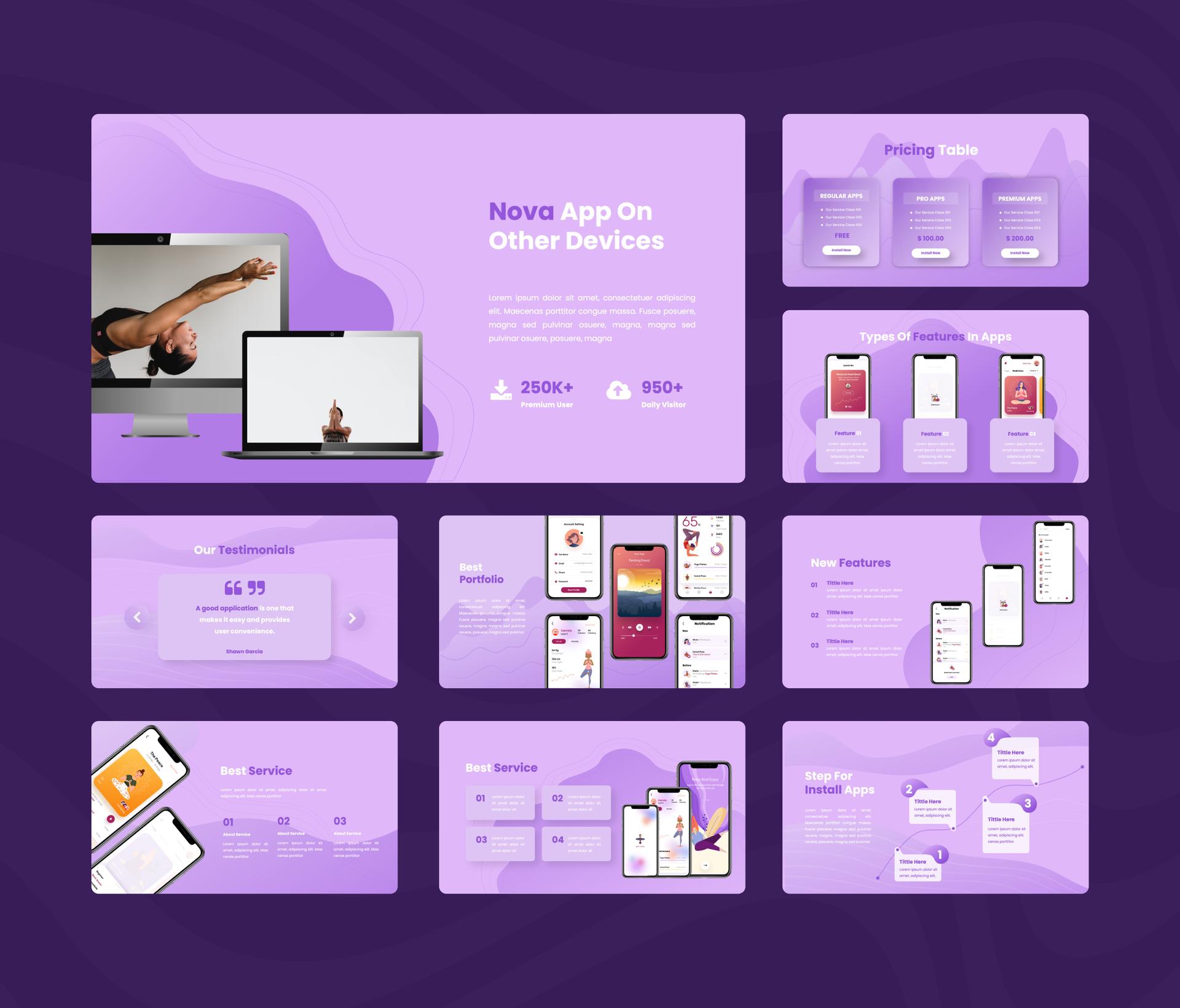 NOVA - Mobile App Presentation Template.