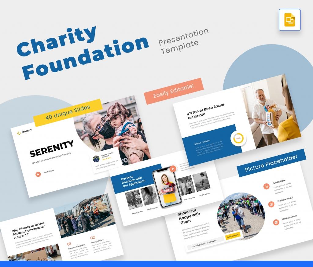 Serenity - Charity Foundation Google Slides Template