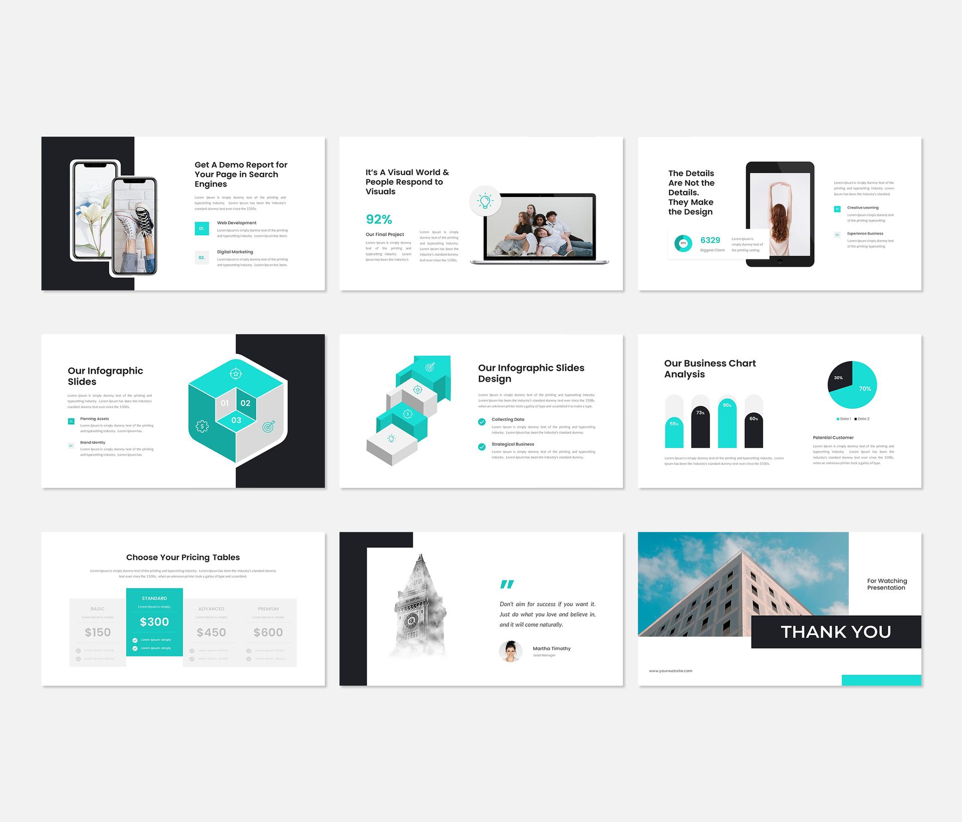 Premast | Klean - Minimal Pitch Deck Presentation Template