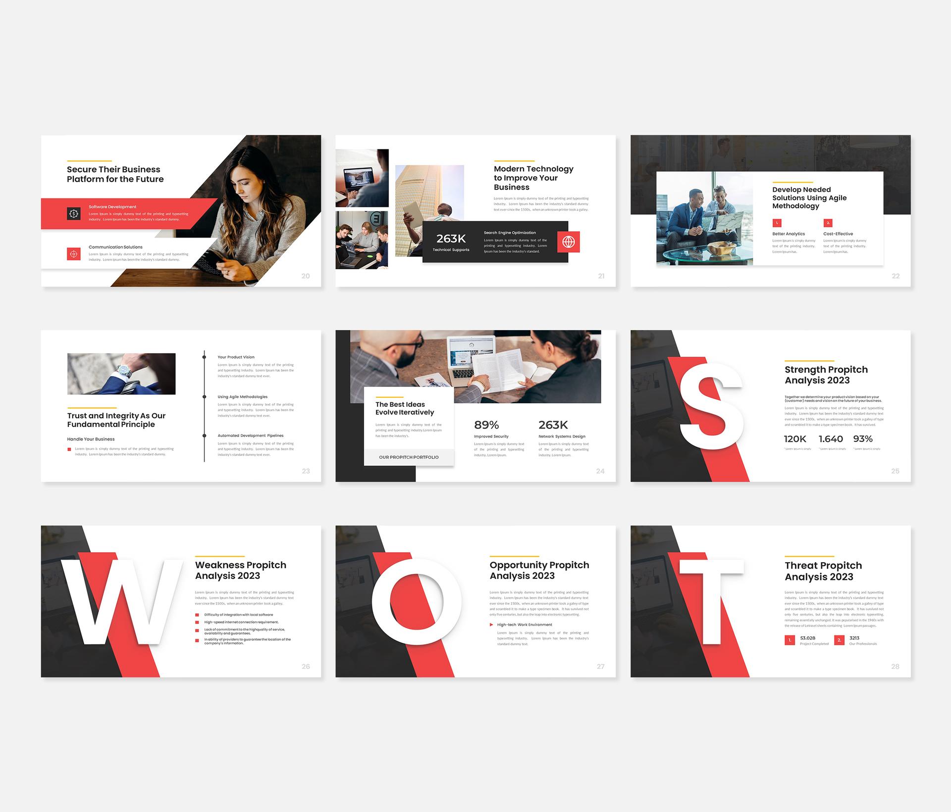 Bright Modern Color GoogleSlides Presentation Template