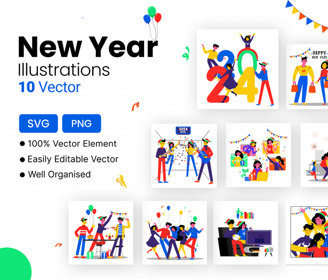 New Year Illustrations