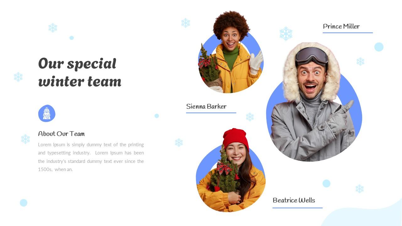 Glaciere Winter Themed Presentation PowerPoint