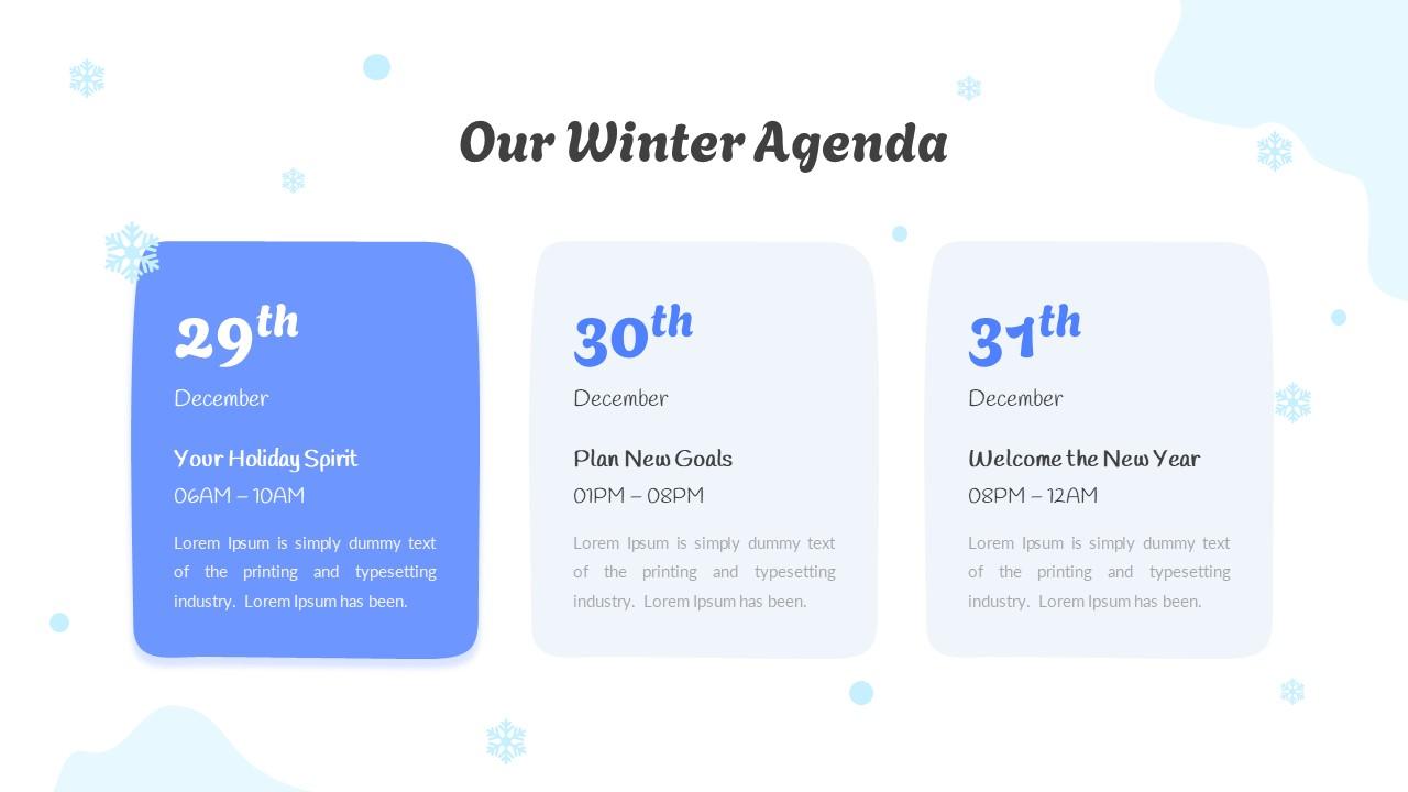 Glaciere Winter Themed Presentation PowerPoint