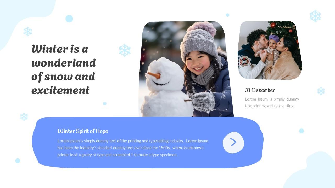 Glaciere Winter Themed Presentation googleSlide