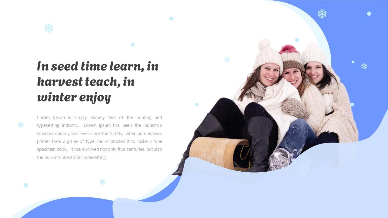 Glaciere Winter Themed Presentation googleSlide