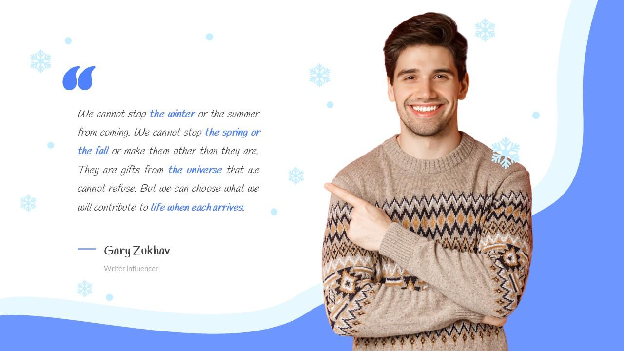 Glaciere Winter Themed Presentation PowerPoint