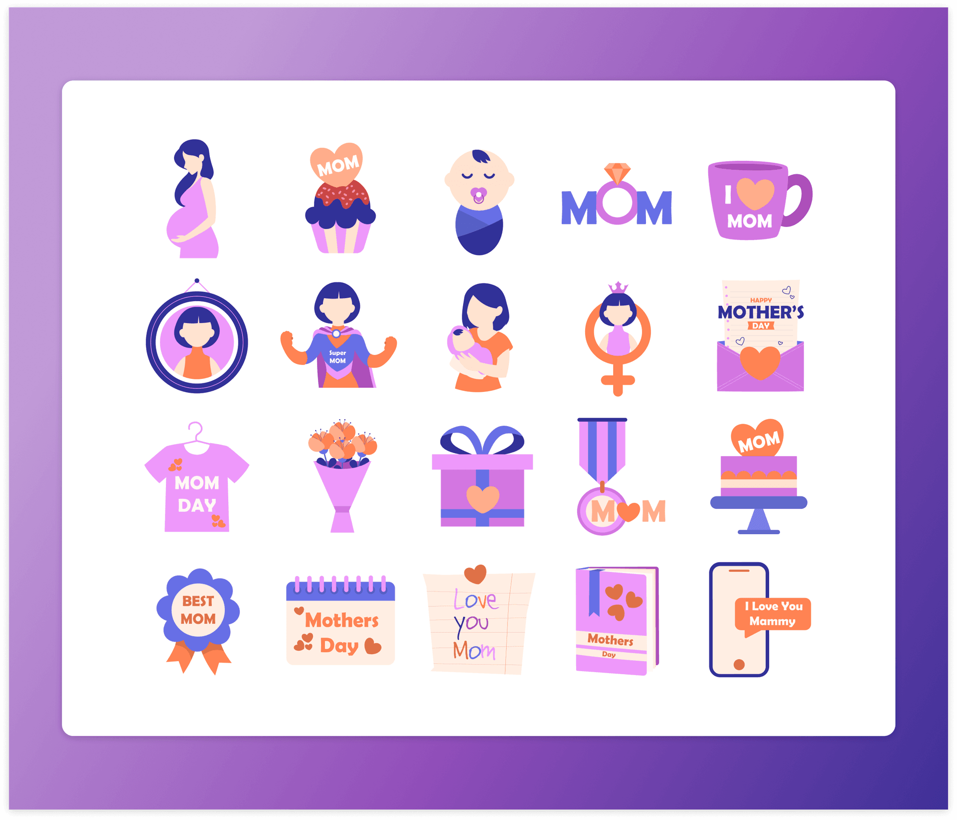 Mother's Day Icon Set