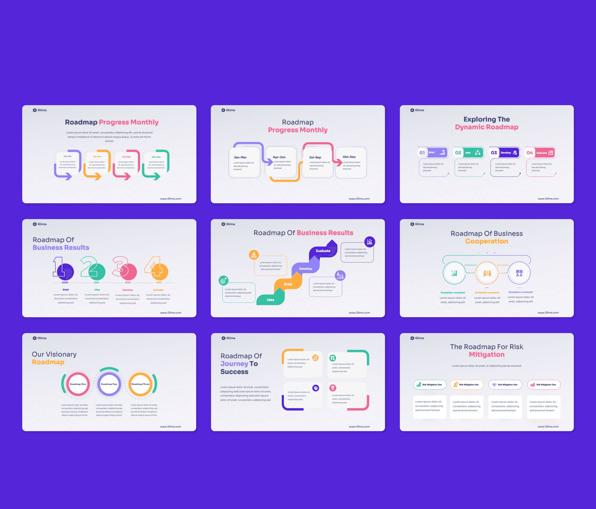 Glima- Roadmap PowerPoint Presentation Template