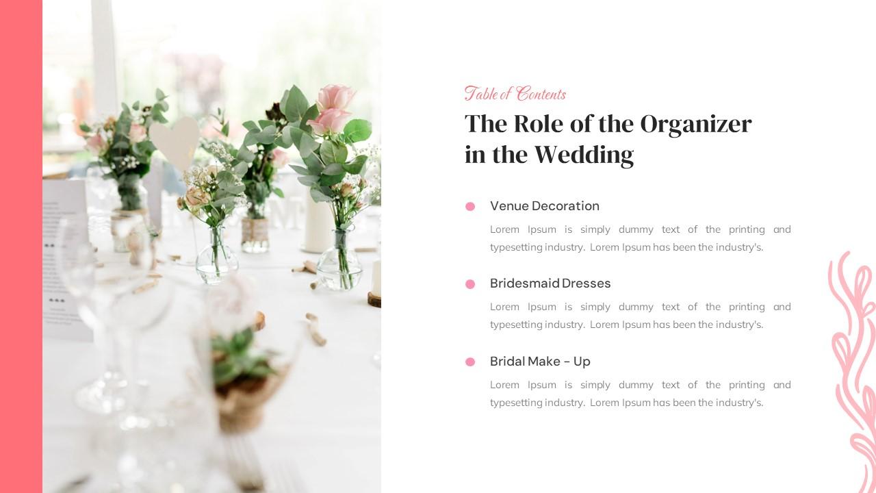 Wedding Organizer PowerPoint template