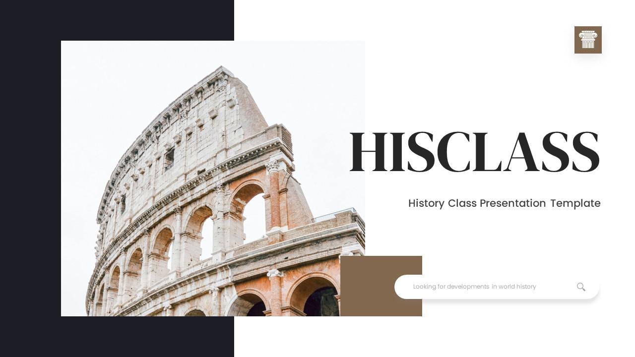 History Class Presentation template PPTX