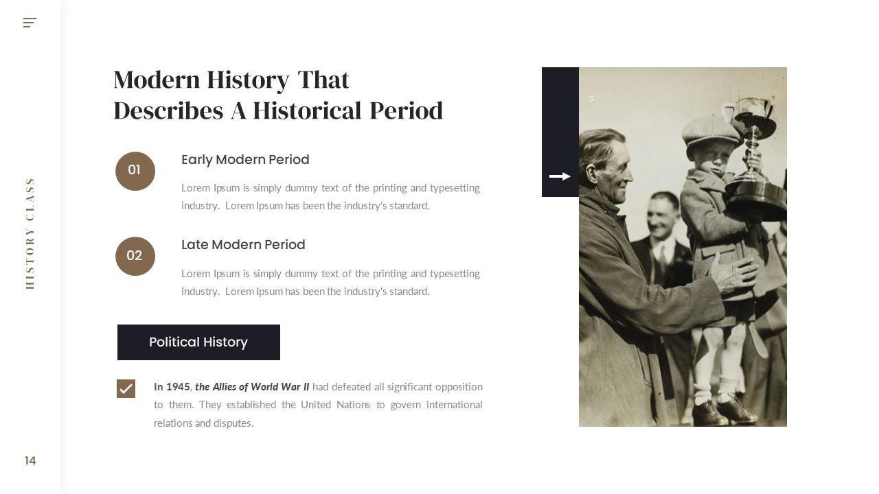 History Class Presentation template PPTX