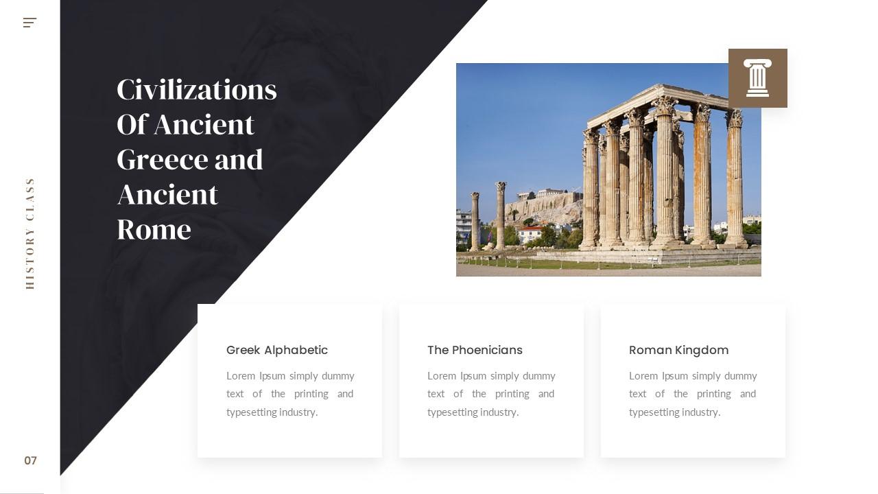 History Class Presentation template PPTX