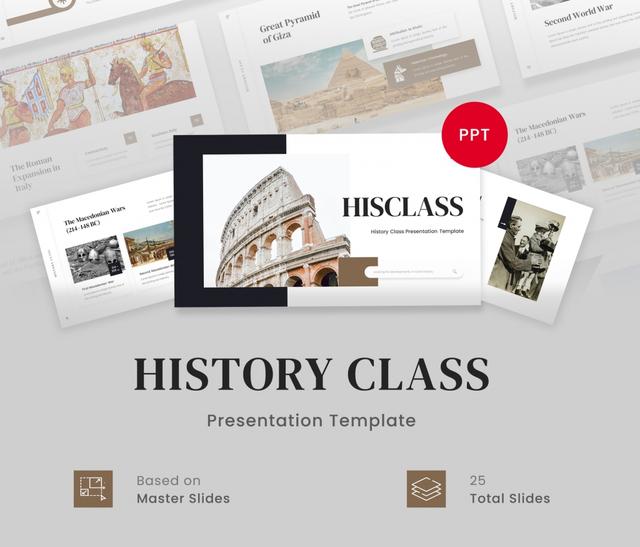 History Class Presentation template PPTX