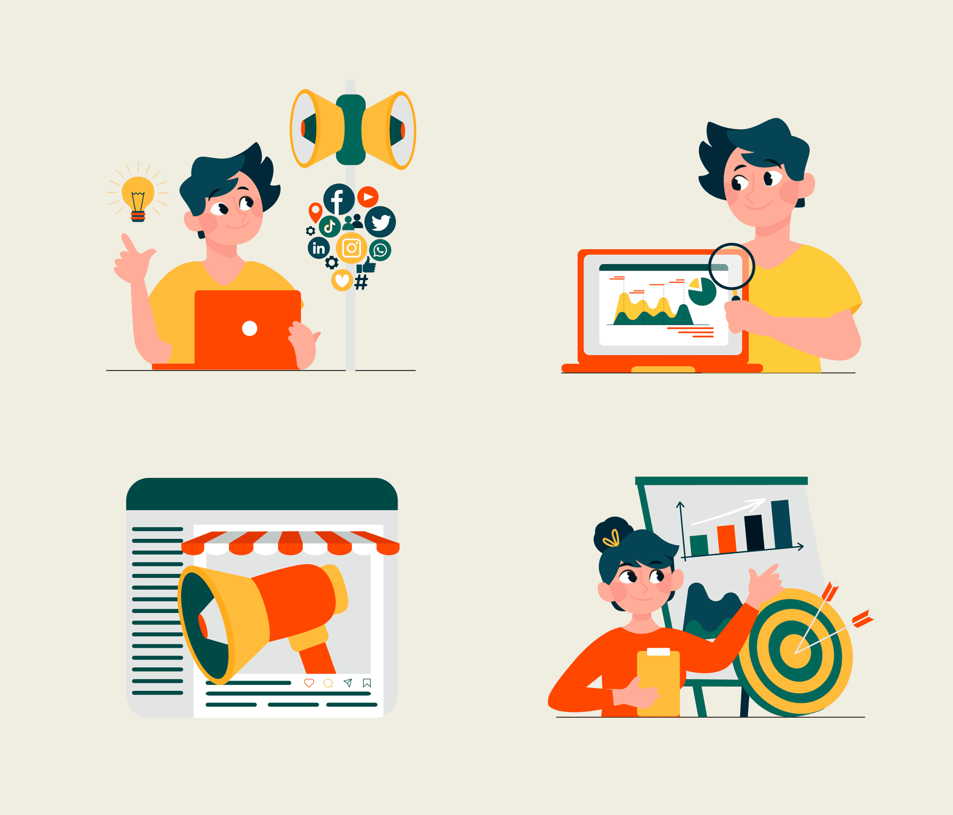 Digital marketing Illustration