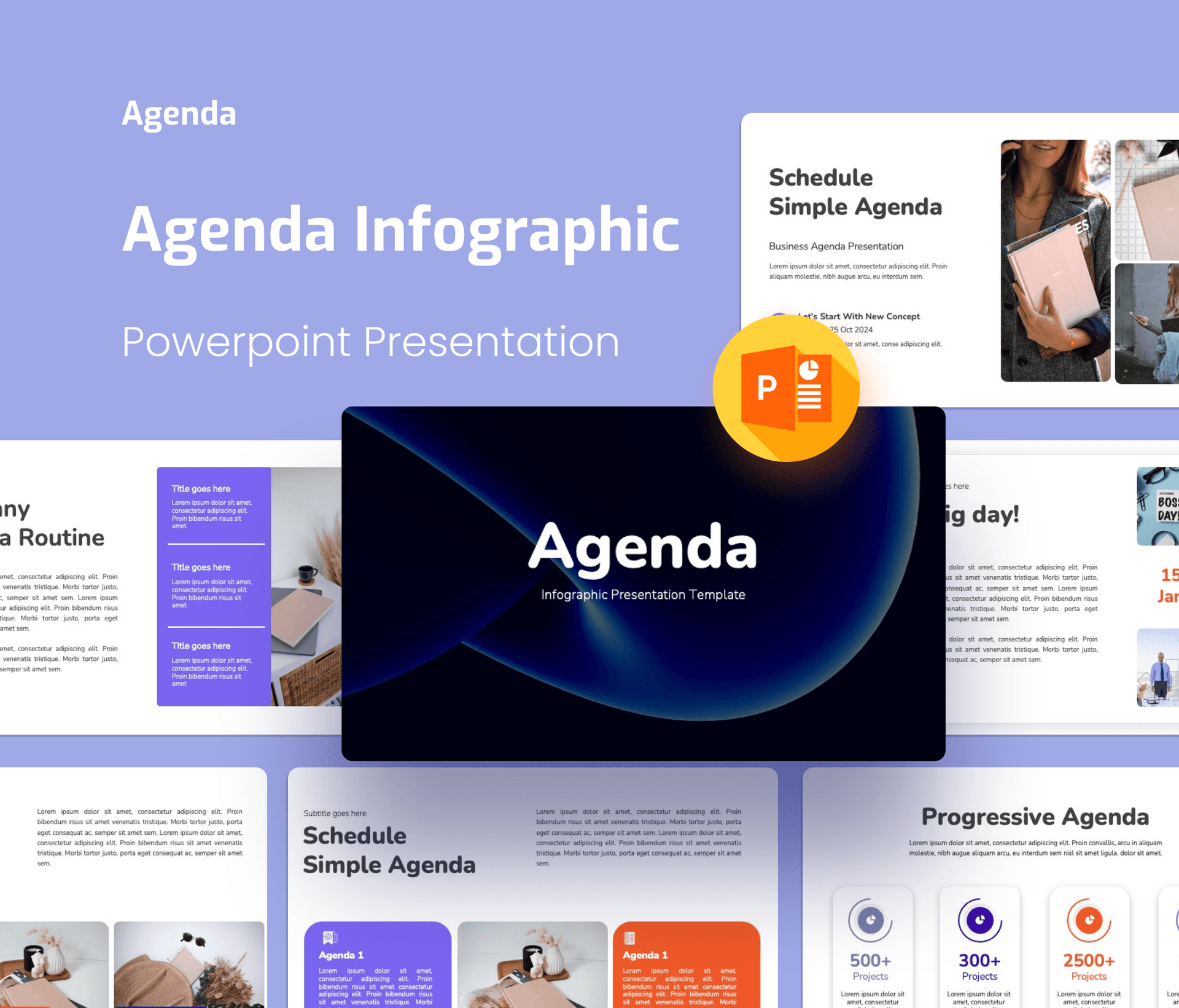 Agenda - infographic PowerPoint Presentation Template