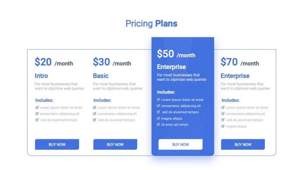 PicePro-Pricing Plans PowerPoint Template