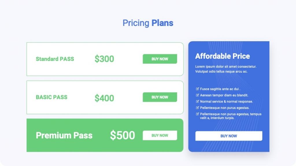 PicePro-Pricing Plans PowerPoint Template