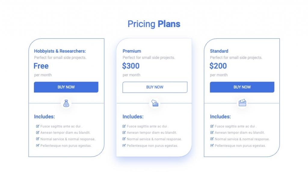 PicePro-Pricing Plans PowerPoint Template