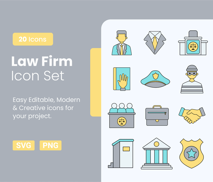 Law Firm Icon Pack