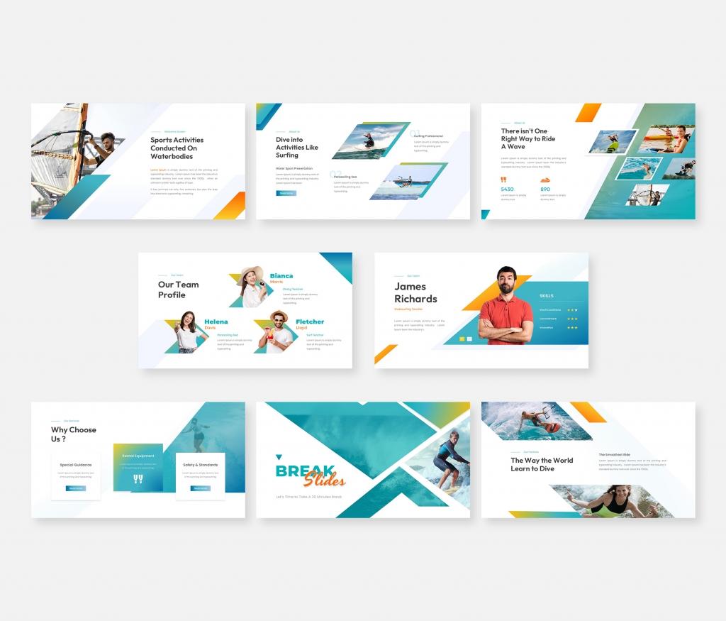 Daysea - Water Sport Presentation Google Slides Template