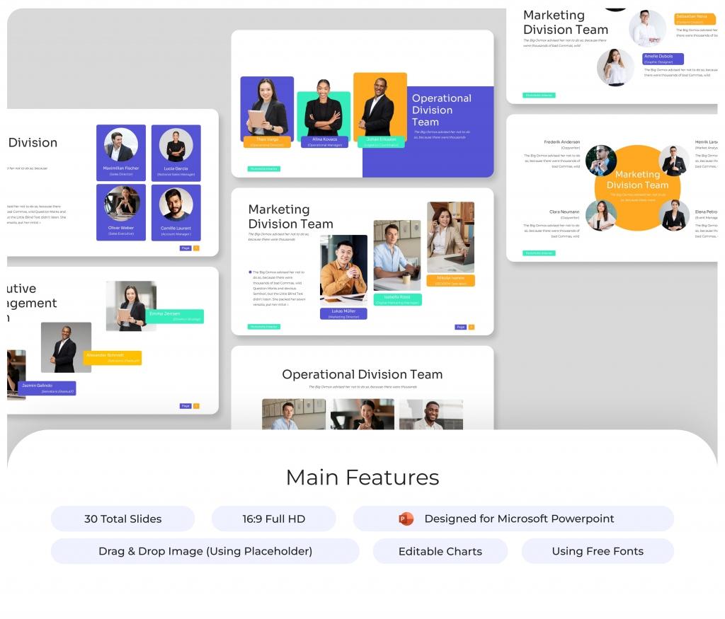 Team Profile - PowerPoint Presentation Template