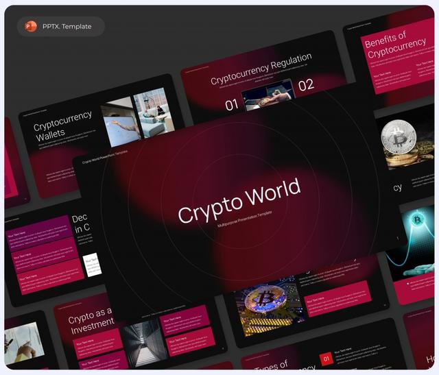 Crypto World PowerPoint Presentation Template